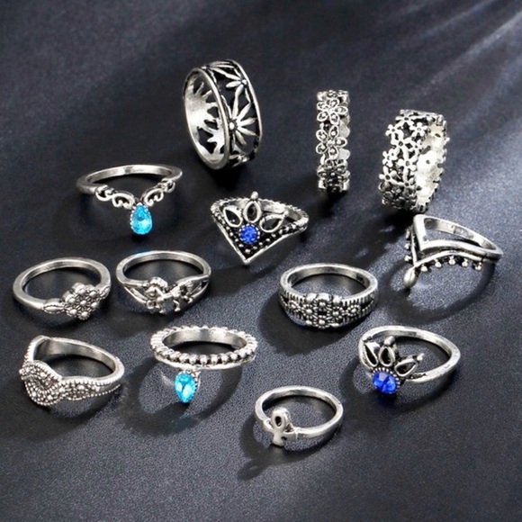 Vintage Boho 13-Piece Ring Set - Picture 2 of 7
